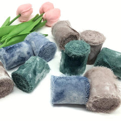Chiffon Ribbon Wool Lace Bouquet Handcrafted Wedding Flowers