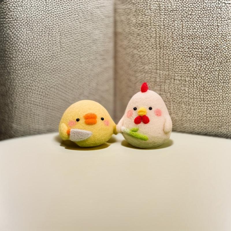 1pc Chicken Series Wool Felt DIY Material Package Gift Doll Decoration 2 Styles