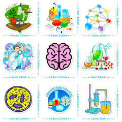 100pcs Natural Sciences Stickers Pack Vinyl