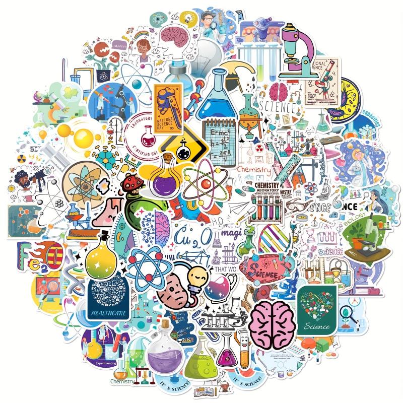 100pcs Natural Sciences Stickers Pack Vinyl