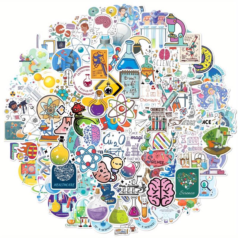 100pcs Natural Sciences Stickers Pack Vinyl