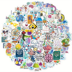 100pcs Natural Sciences Stickers Pack Vinyl