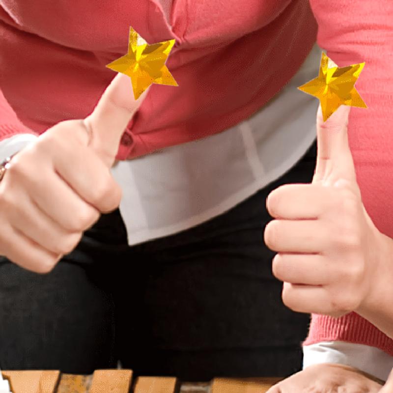 500 Golden Holographic Star Stickers 1inch Self-adhesive Kids Teens Adult