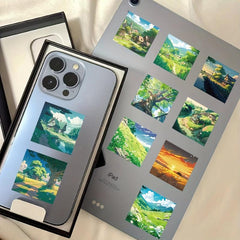 60pcs Outdoor Mountain Scene Stickers for Travel Map Hiking Outdo
