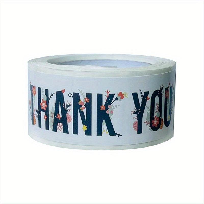 120pcs Floral Pattern Thank You Stickers Self adhesive Roll Stickers