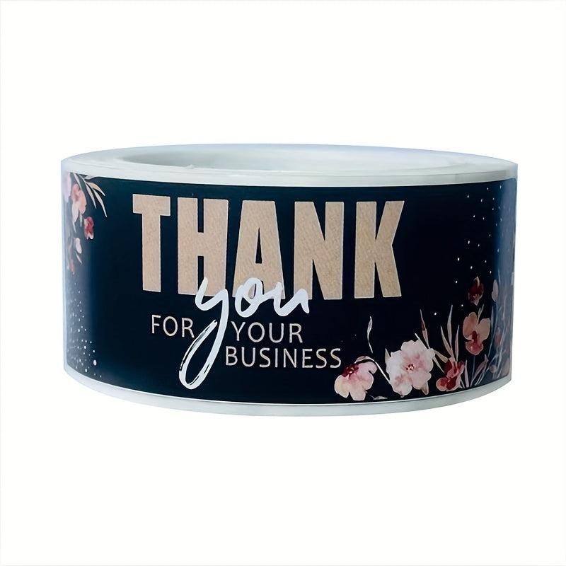 120pcs Floral Pattern Thank You Stickers Self adhesive Roll Stickers