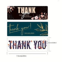 120pcs Floral Pattern Thank You Stickers Self adhesive Roll Stickers
