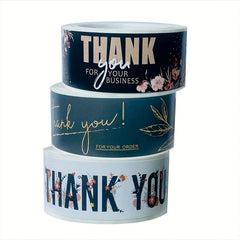 120pcs Floral Pattern Thank You Stickers Self adhesive Roll Stickers