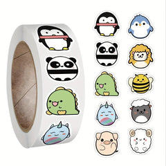 500pcs Animal Stickers Roll Vinyl Waterproof Stickers