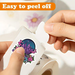 500 Pcs Witchy Stickers Roll Apothecary Waterproof Stickers