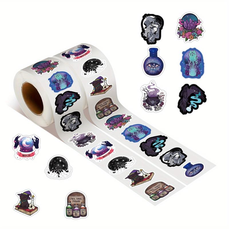 500 Pcs Witchy Stickers Roll Apothecary Waterproof Stickers