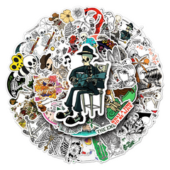 50 Artistic Skeletons Waterproof Graffiti Stickers
