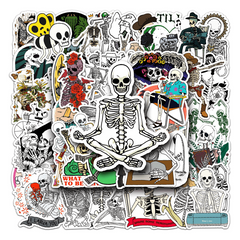 50 Artistic Skeletons Waterproof Graffiti Stickers
