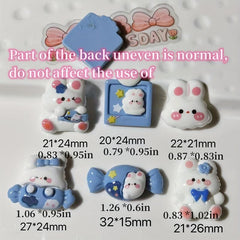 10pcs Mixed Pack DIY Candy Rabbit Earring Hair Accessories Ornaments