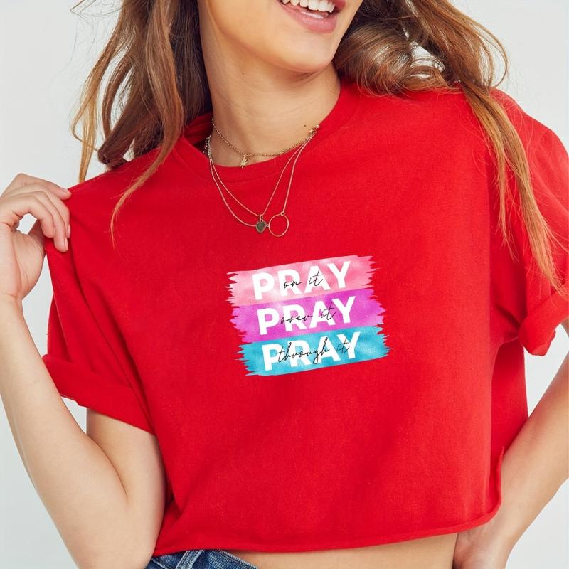 4pcs God pray Iron On Patches For Clothing DIY Heat Transfer Decals