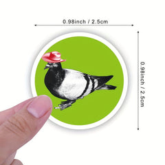 500pcs Pigeon Stickers Roll Vinyl Scrapbook Laptop Bumper Water Bottles Phone