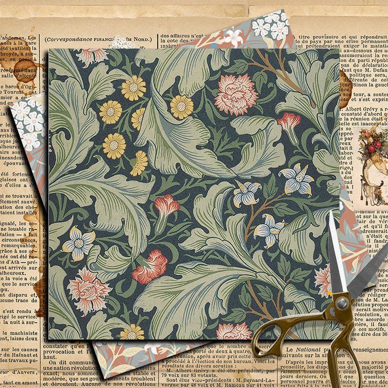 12pcs Large Size Paper Retro Journal DIY Tools Student Stationery
