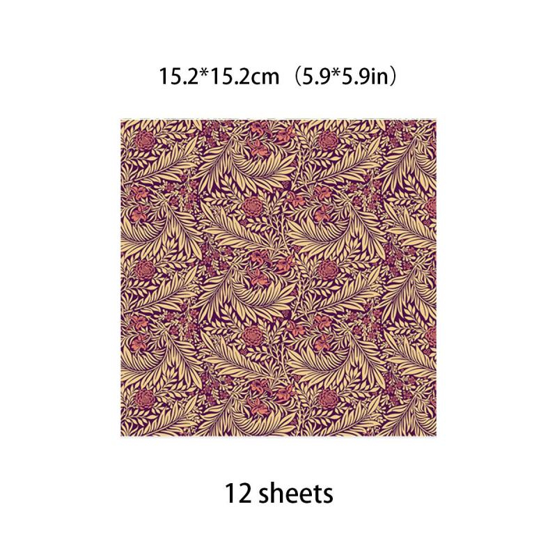12pcs Large Size Paper Retro Journal DIY Tools Student Stationery