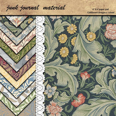 12pcs Large Size Paper Retro Journal DIY Tools Student Stationery