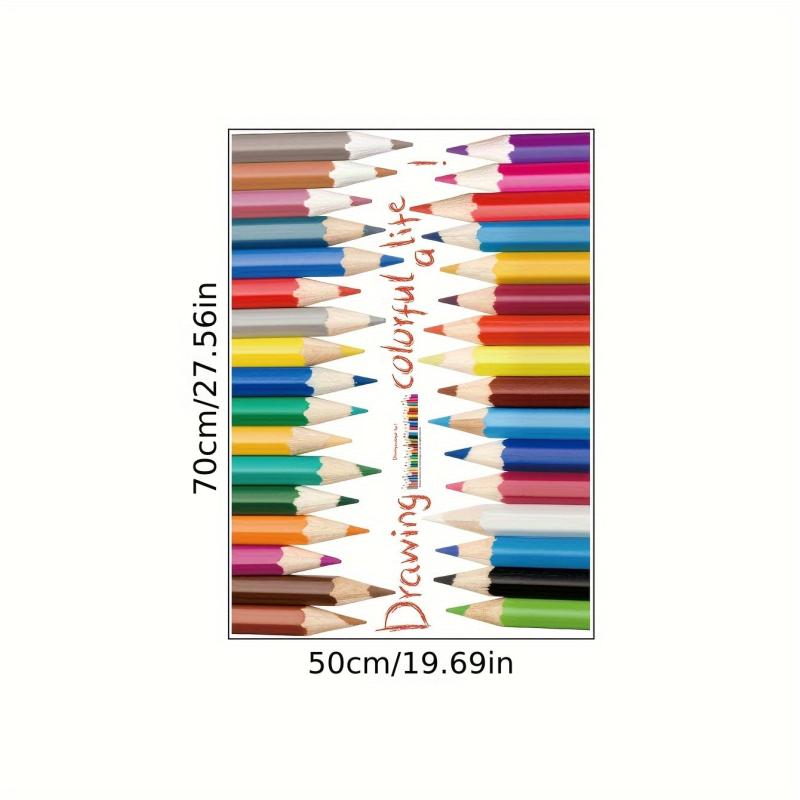 Pencil Wall Sticker Removable Vinyl Wallpaper Kick Line Decor 50x70cm