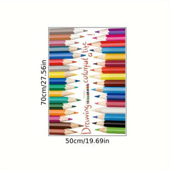 Pencil Wall Sticker Removable Vinyl Wallpaper Kick Line Decor 50x70cm