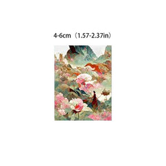 54pcs Ancient Style Illustration Materials Album Sticker