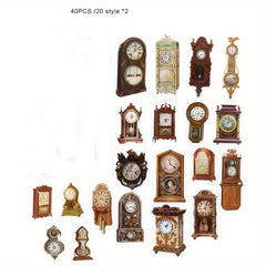 40pcs Vintage Stickers for Scrapbooking Journaling Crafts