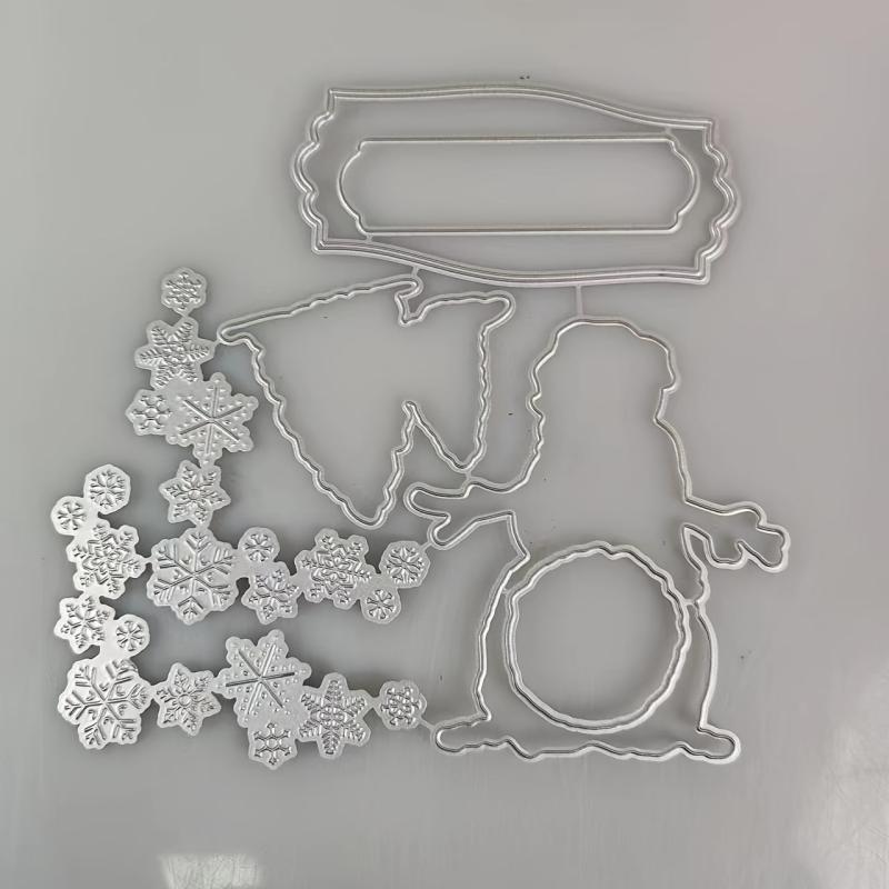 Christmas Snowman Metal Cutting Dies & Stamp for Scrapbooking Card Craft