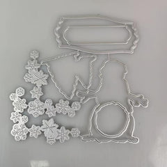 Christmas Snowman Metal Cutting Dies & Stamp for Scrapbooking Card Craft
