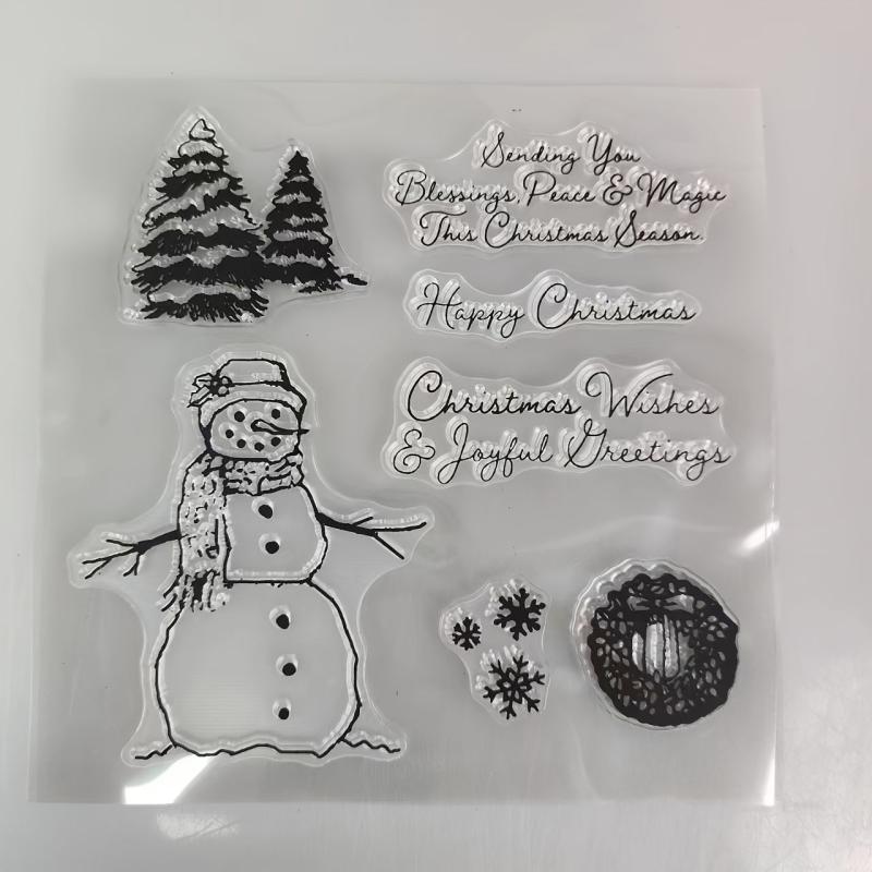 Christmas Snowman Metal Cutting Dies & Stamp for Scrapbooking Card Craft