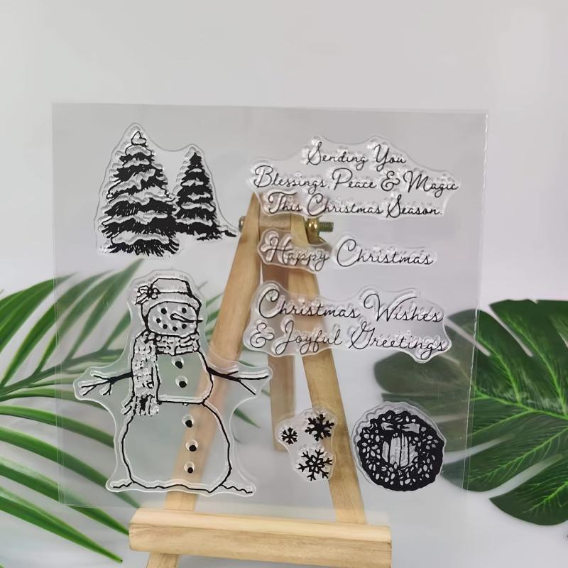 Christmas Snowman Metal Cutting Dies & Stamp for Scrapbooking Card Craft