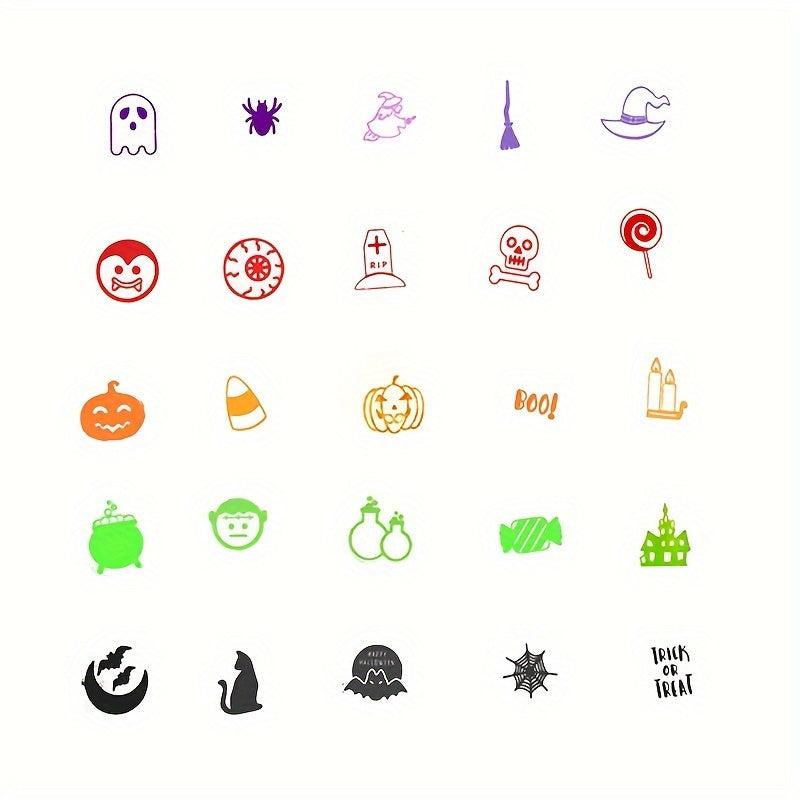 10pcs DIY Halloween Cartoon Toy Stamps Set Random Style