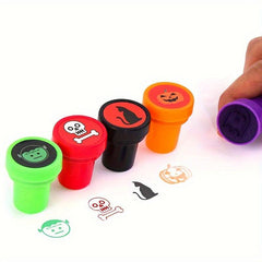 10pcs DIY Halloween Cartoon Toy Stamps Set Random Style