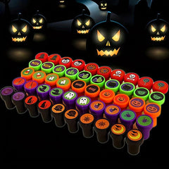 10pcs DIY Halloween Cartoon Toy Stamps Set Random Style