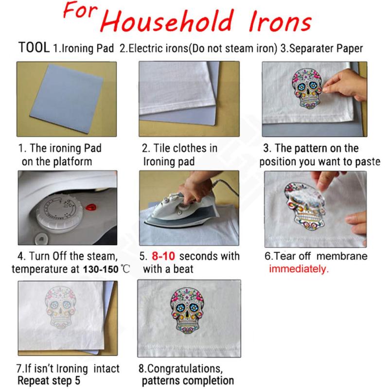 5pcs Watercolor Gray Bear Heat Transfer Printing Stickers DIY Decoration