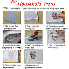 5pcs Watercolor Gray Bear Heat Transfer Printing Stickers DIY Decoration
