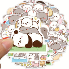 60 Cat Stickers for Laptop Phone Luggage Skateboard Scrapbook Water Cup