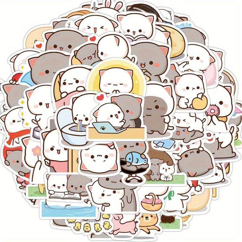 60 Cat Stickers for Laptop Phone Luggage Skateboard Scrapbook Water Cup