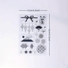 Lucky Cat Bowknot Art Clear Stamp For Card Making