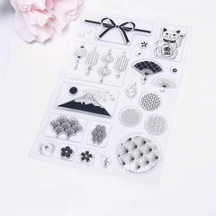 Lucky Cat Bowknot Art Clear Stamp For Card Making