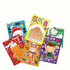 24 Sheets Elf DIY Stickers for Christmas Party Dress up Face Stickers