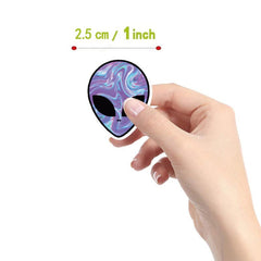 500pcs Alien Reflective Round Stickers - DIY Creative Tape