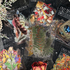 40pcs Memory Garden Series Material Stickers for Scrapbooking and Crafts