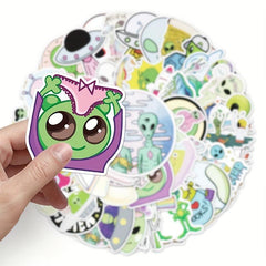 50pcs Alien Series Doodle Stickers Waterproof Decorative DIY Creative Toys