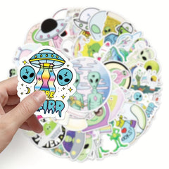 50pcs Alien Series Doodle Stickers Waterproof Decorative DIY Creative Toys