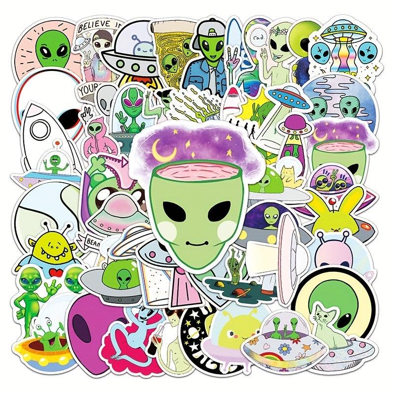 50pcs Alien Series Doodle Stickers Waterproof Decorative DIY Creative Toys