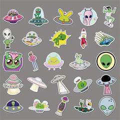50pcs Alien Series Doodle Stickers Waterproof Decorative DIY Creative Toys