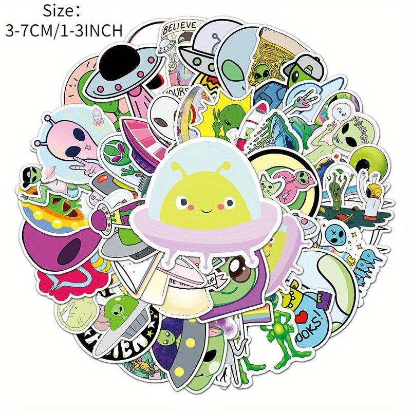 50pcs Alien Series Doodle Stickers Waterproof Decorative DIY Creative Toys