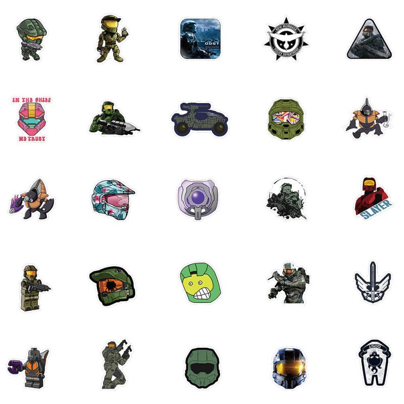 50pcs Shooting Game Stickers Waterproof Vinyl Decals for Bottles & Skateboard