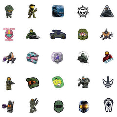 50pcs Shooting Game Stickers Waterproof Vinyl Decals for Bottles & Skateboard